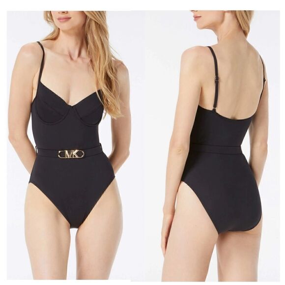 Michael Kors Solids Underwire One-Piece - Picture 1 of 6